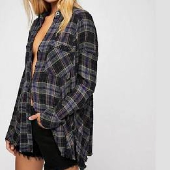 FREE PEOPLE Juniper Ridge button down plaid - Picture 2 of 9